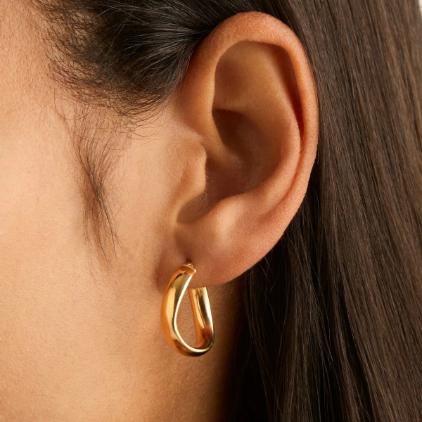 NAJO EDDY HOOP EARRING GOLD PLATED