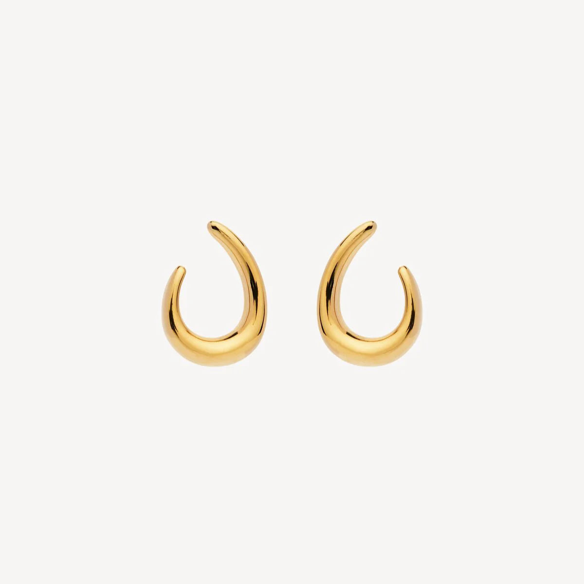 NAJO GOLD PLATED CURL STUD EARRINGS