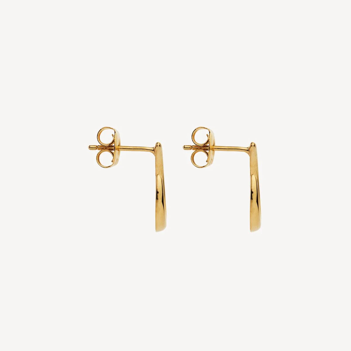 NAJO GOLD PLATED CURL STUD EARRINGS