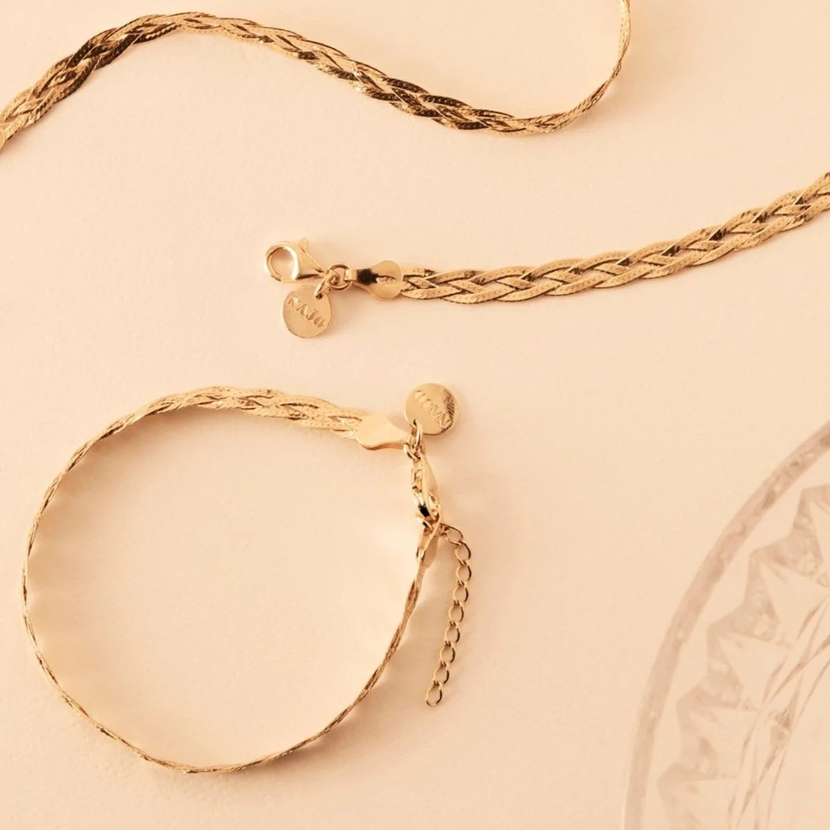 NAJO 4 STRAND GOLD PLATED BRACELET 18.5CM + 3CM EXT
