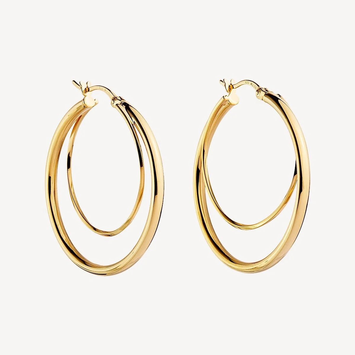 NAJO WHIRLPOOL HOOP EARRING GOLD
