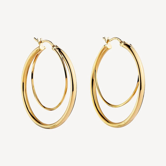 NAJO WHIRLPOOL HOOP EARRING GOLD