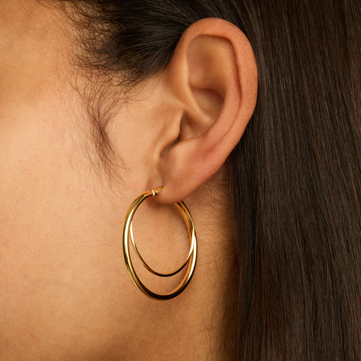 NAJO WHIRLPOOL HOOP EARRING GOLD