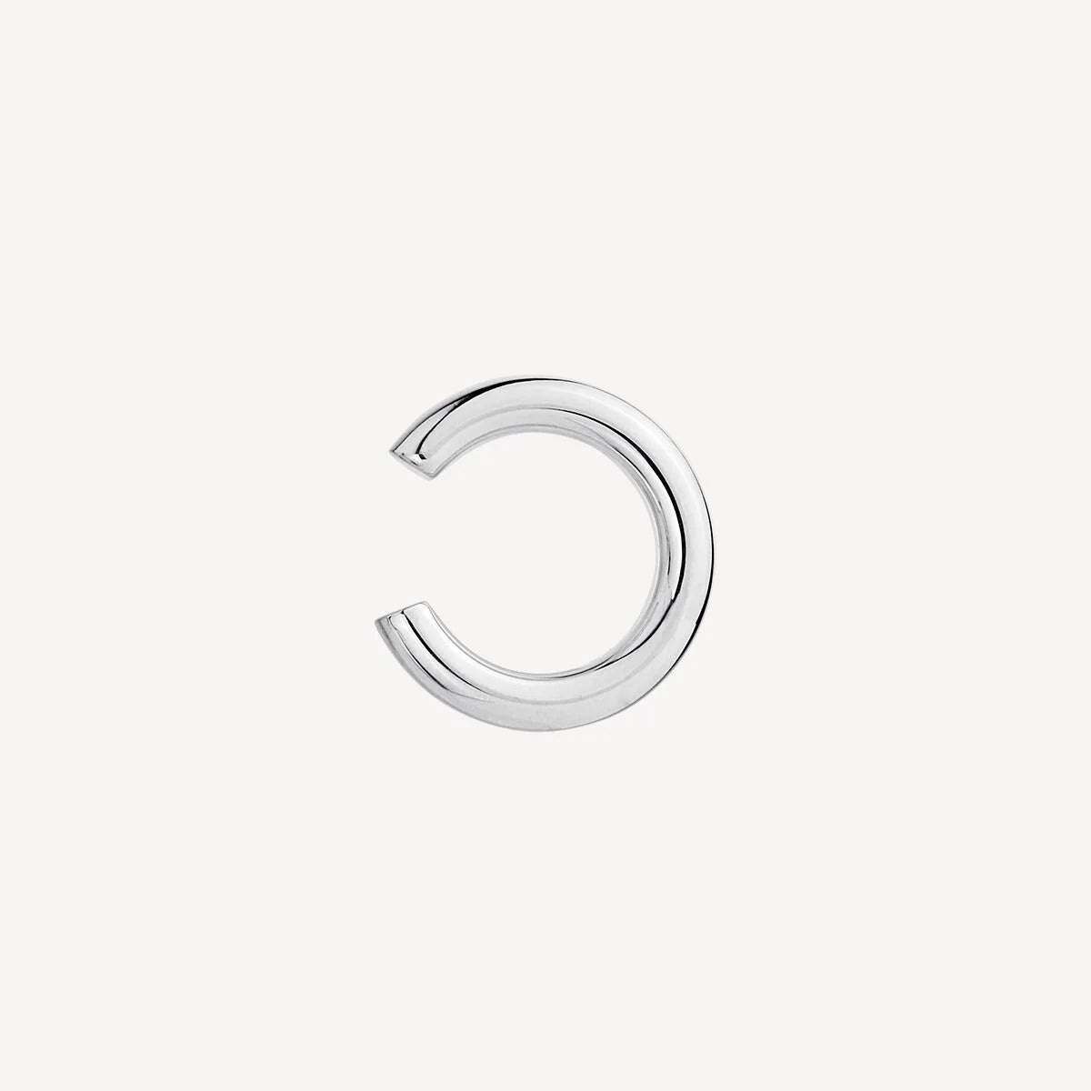 NAJO SILVER HOLLOW TUBE ROUND EARCUFF
