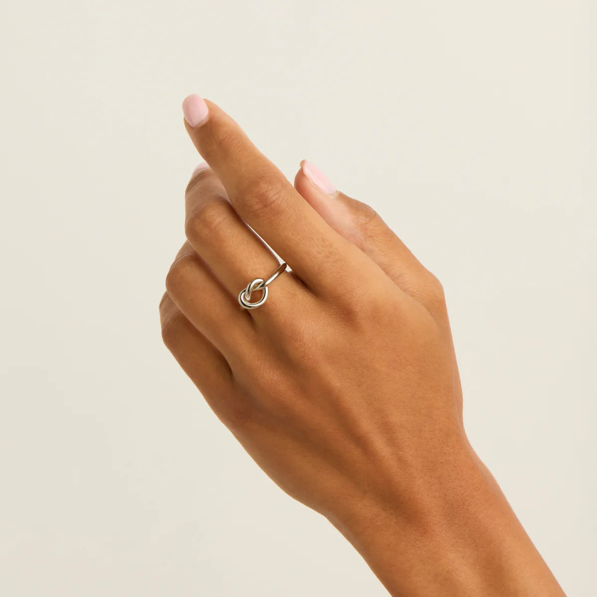 NAJO 2MM SOLID STERLING SILVER WIRE KNOT RING LARGE