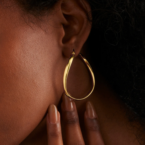 NAJO GOLD PLATED ODYSSEY HOOP EARRINGS