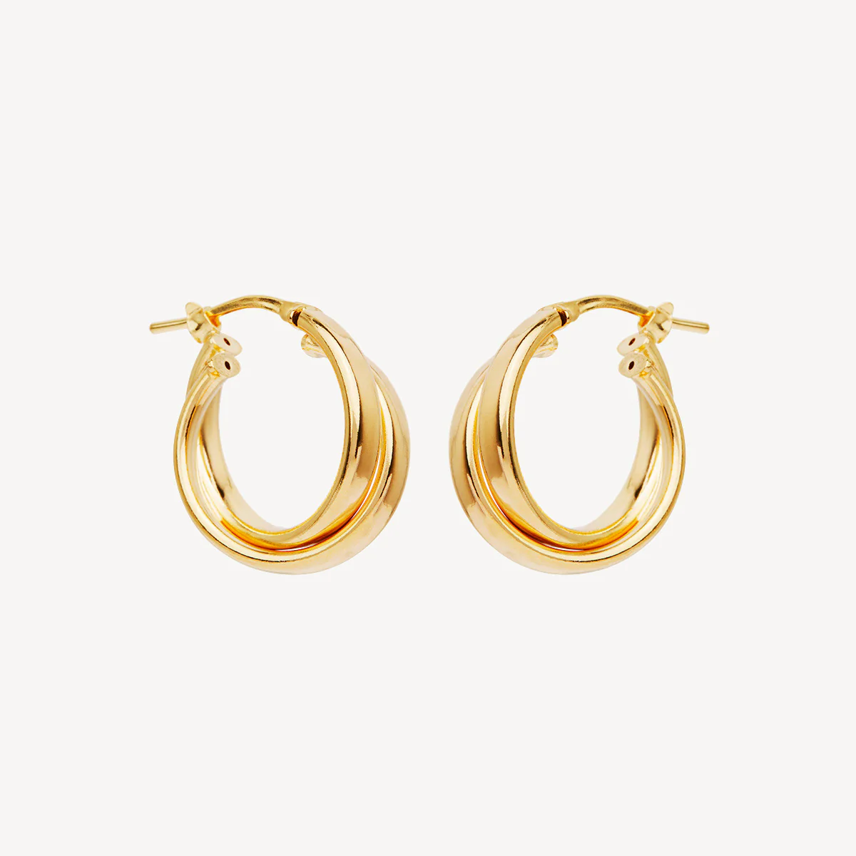 NAJO GOLD PLATED SUNSHINE HOOP EARRINGS