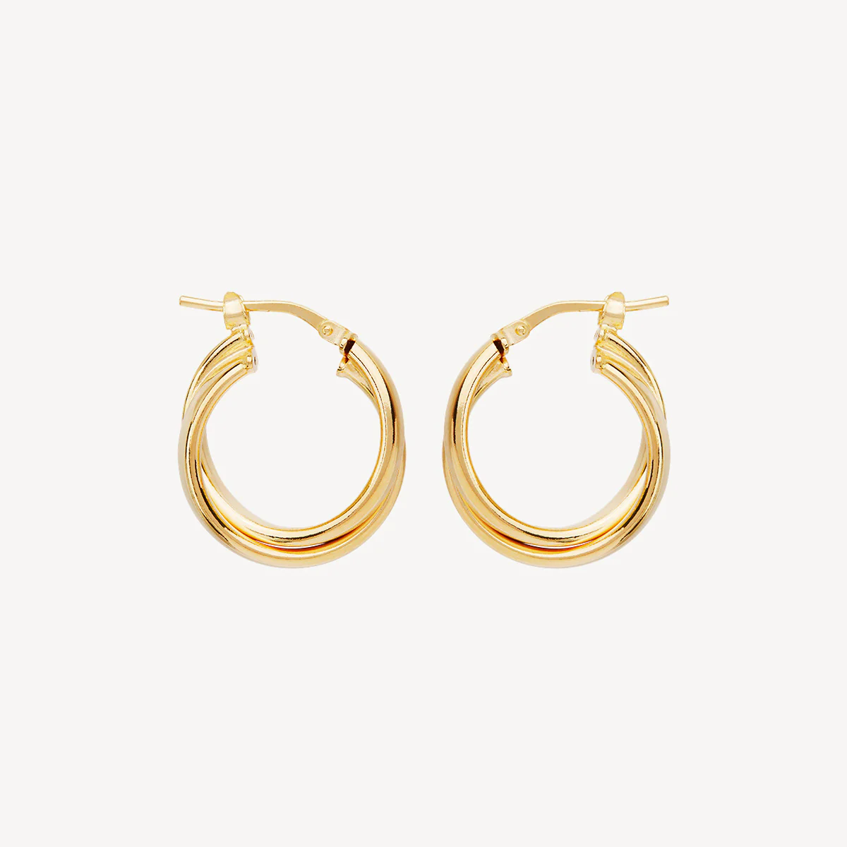 NAJO GOLD PLATED SUNSHINE HOOP EARRINGS