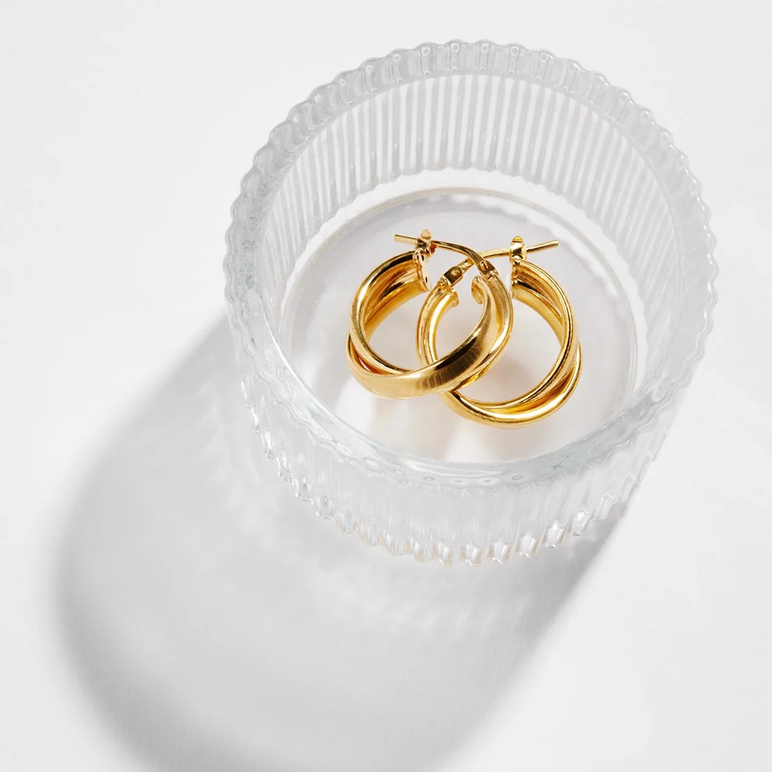 NAJO GOLD PLATED SUNSHINE HOOP EARRINGS