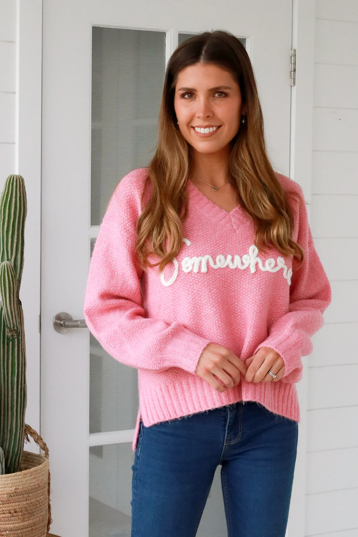 CHARLOTTE THE LABEL PINK FREE SIZE JUMPER SOMEWHERE