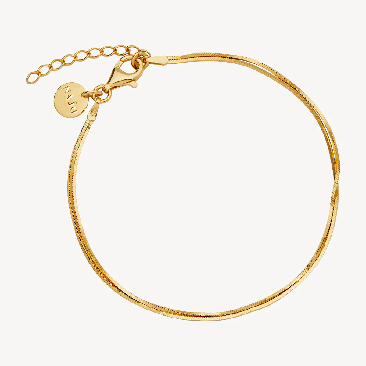 NAJO MIRAGE DOUBLE CHAIN BRACELET GOLD
