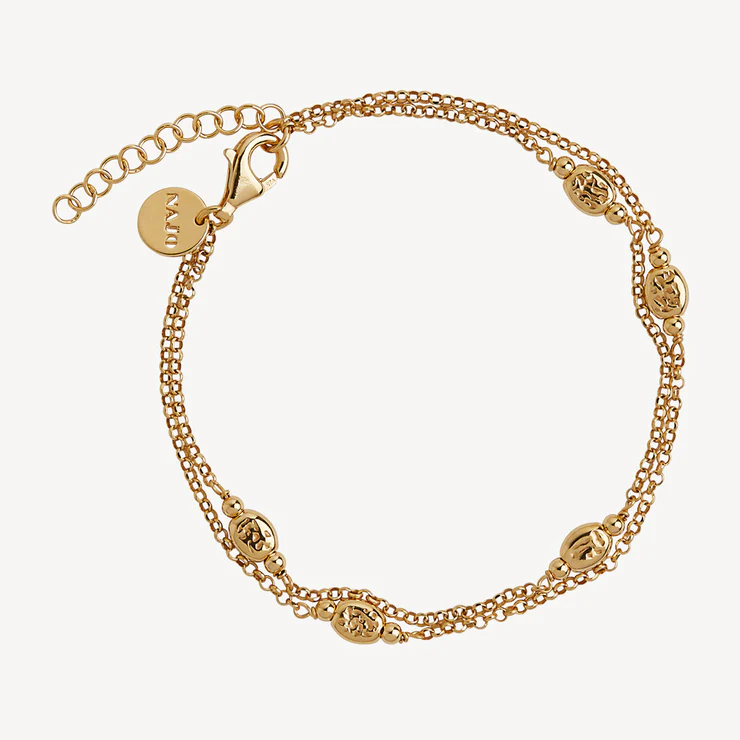 NAJO VOLARE LAYERED BRACELET GOLD