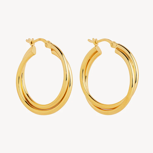NAJO DUET HOOP EARRING GOLD