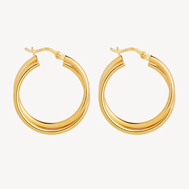 NAJO DUET HOOP EARRING GOLD