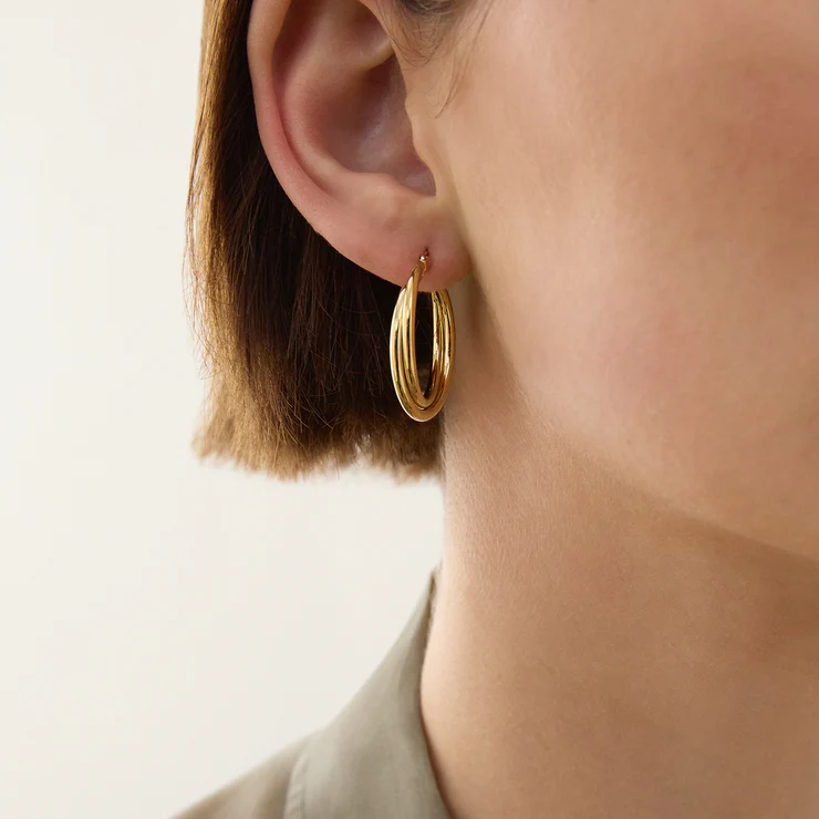 NAJO DUET HOOP EARRING GOLD