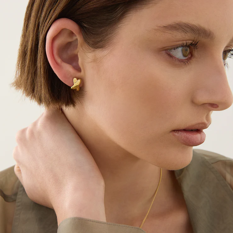 NAJO BISOUS STUD EARRING GOLD