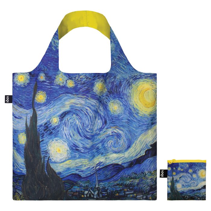 LOQI BAG VAN GOGH THE STARRY NIGHT NEON YELLOW