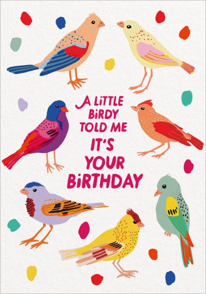 OHH DEER CARD BIRDIES HAPPY BIRTHDAY
