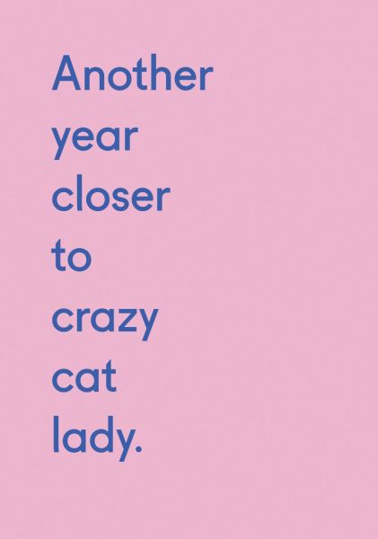 OHH DEER CARD CRAZY CAT LADY