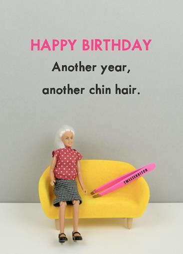 BOLD & BRIGHT CARD CHIN HAIR