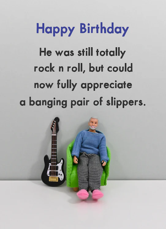 BOLD & BRIGHT CARD GOOD SLIPPERS