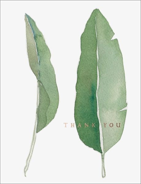 E FRANCES CARD THANK YOU LEAVES