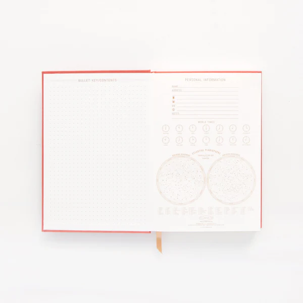 DESIGNWORKS INK SUEDE CLOTH JOURNAL BRIGHT TERRACOTTA