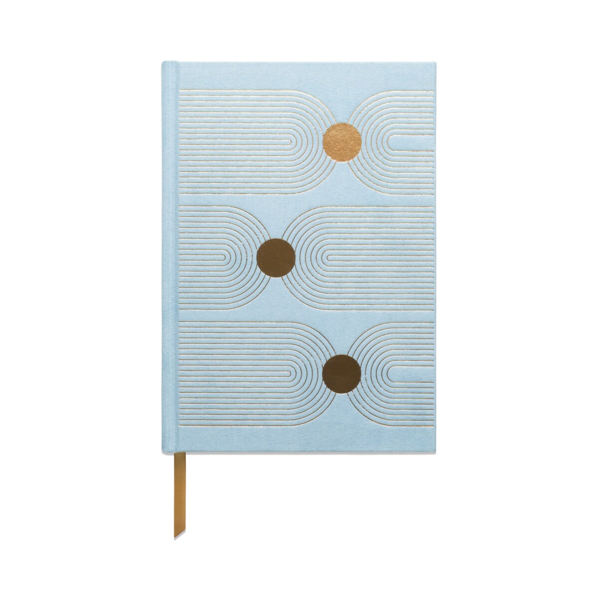 DESIGNWORKS INK SUEDE CLOTH JOURNAL ARCH DOT BLUE
