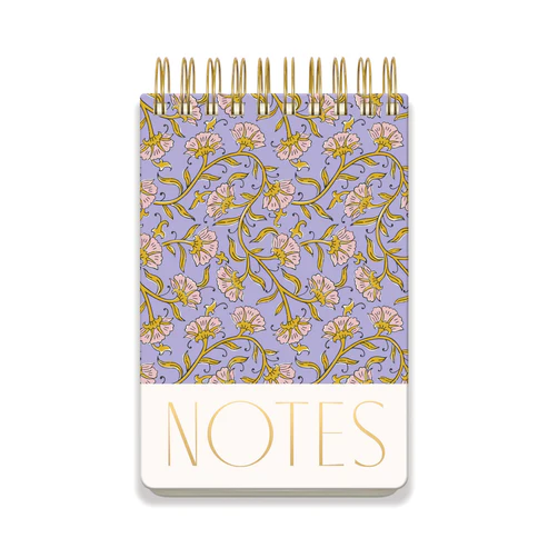 DESIGNWORKS INK LARGE CHUNKY NOTEPAD PURPLE VINTAGE FLORAL