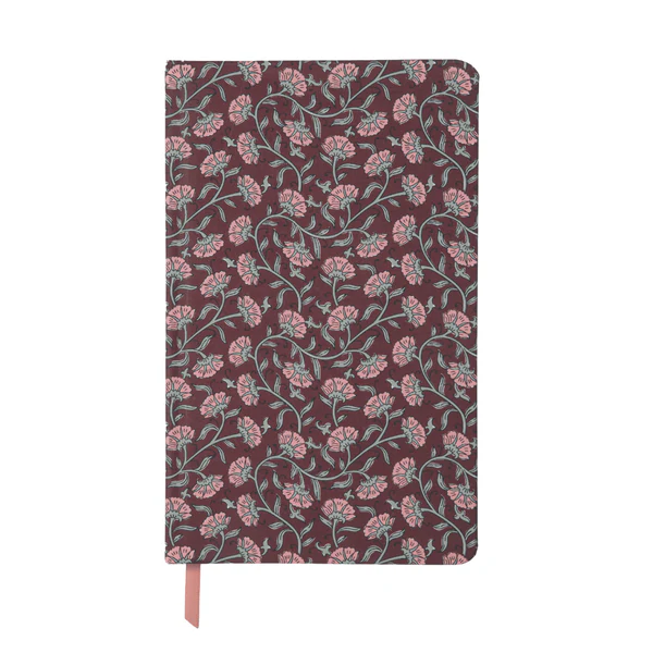 DESINWORKS INK SOFT TOUCH JOURNAL BURGUNDY VINTAGE FLORAL