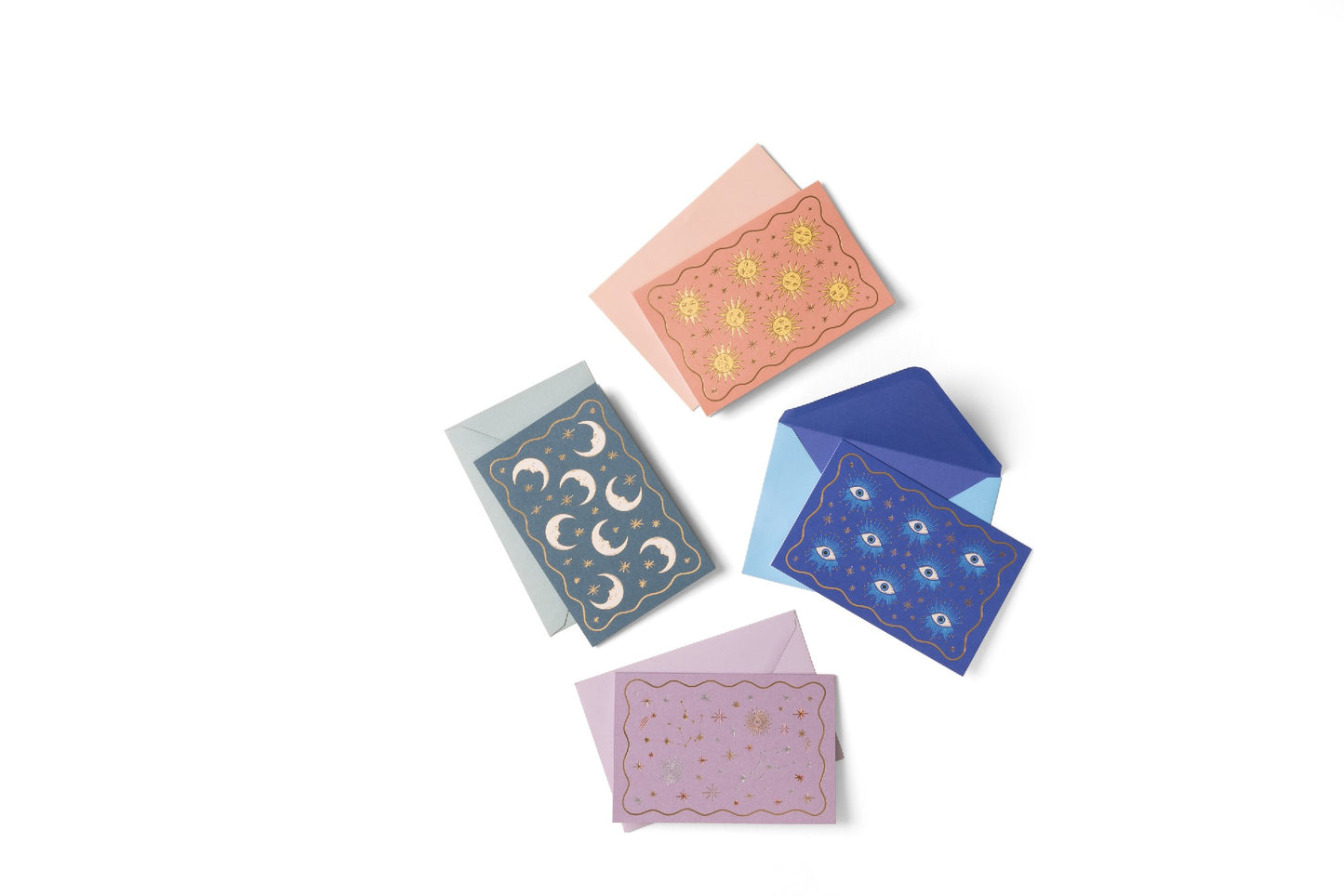 DESIGNWORKS INK NOTECARD SET 16 - CELESTIAL