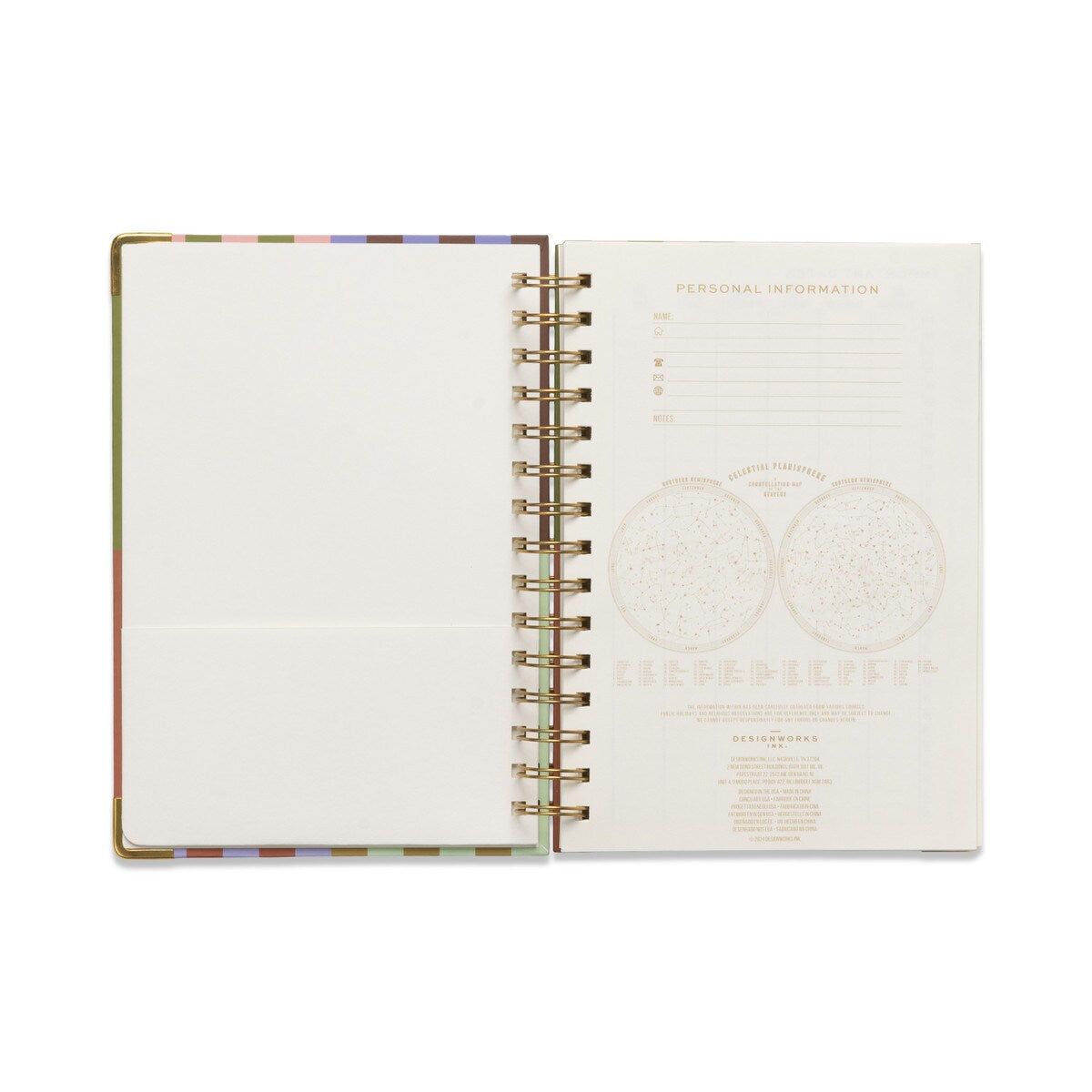 DESIGNWORKS INK 13 MONTH PERPETUAL PLANNER - BOLD STRIPE