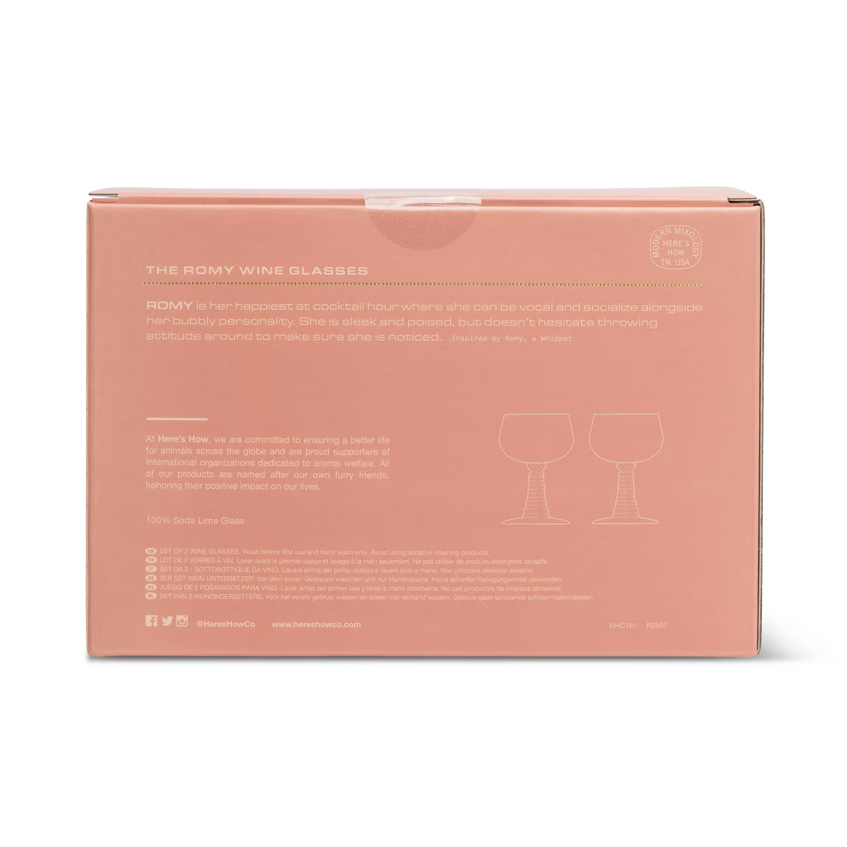HERE'S HOW THE ROMY WINE GLASSES SET 2 BLUSH