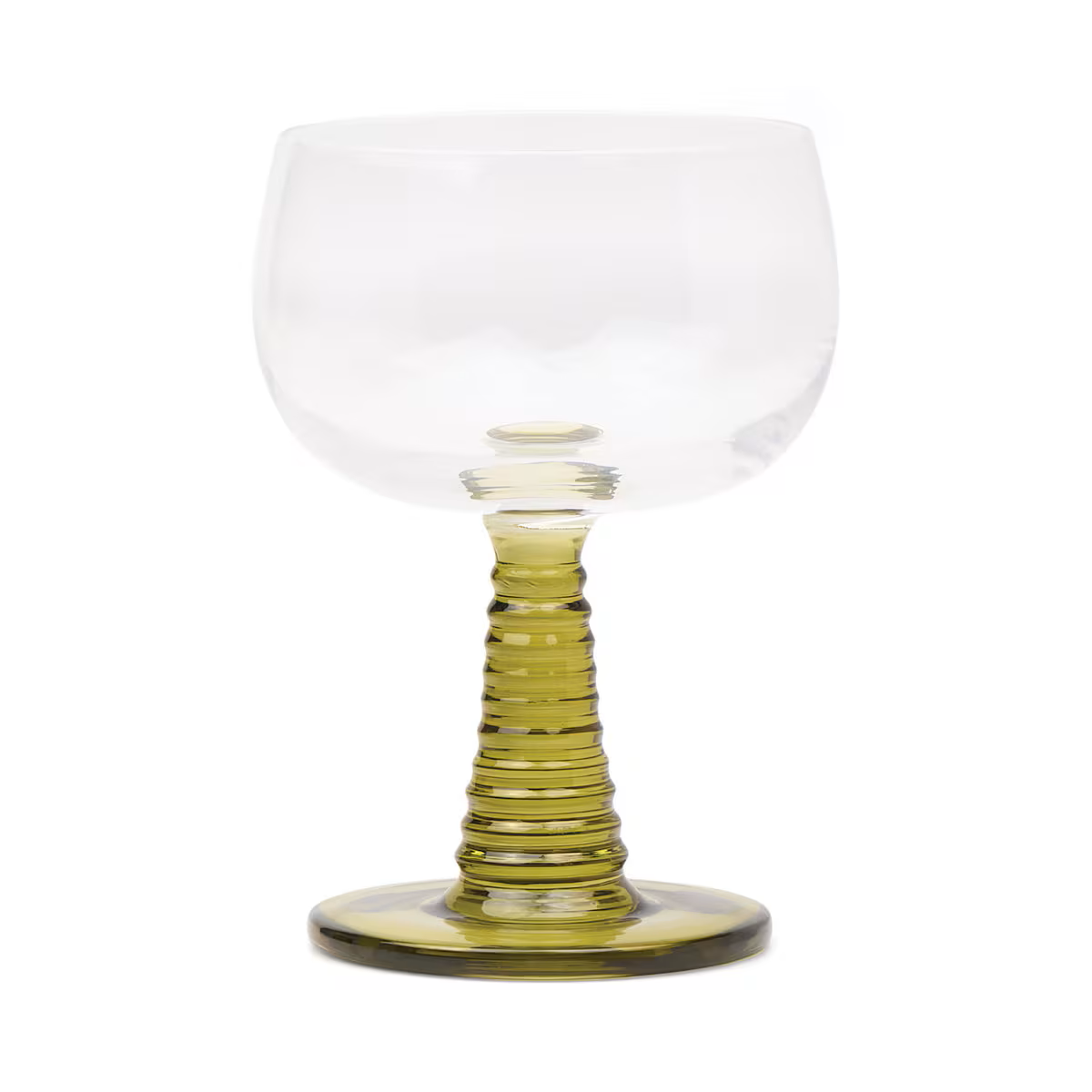 HERE'S HOW THE ROMY WINE GLASSES SET 2 OLIVE