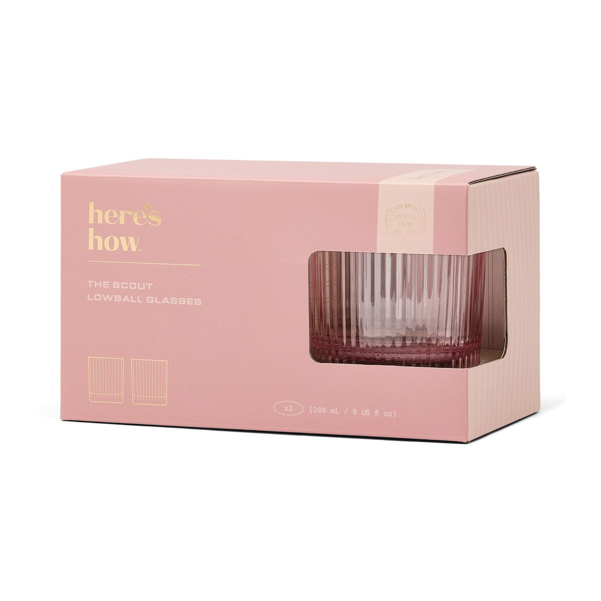 HERE'S HOW THE SCOUT LOWBALL GLASS SET 2 BLUSH