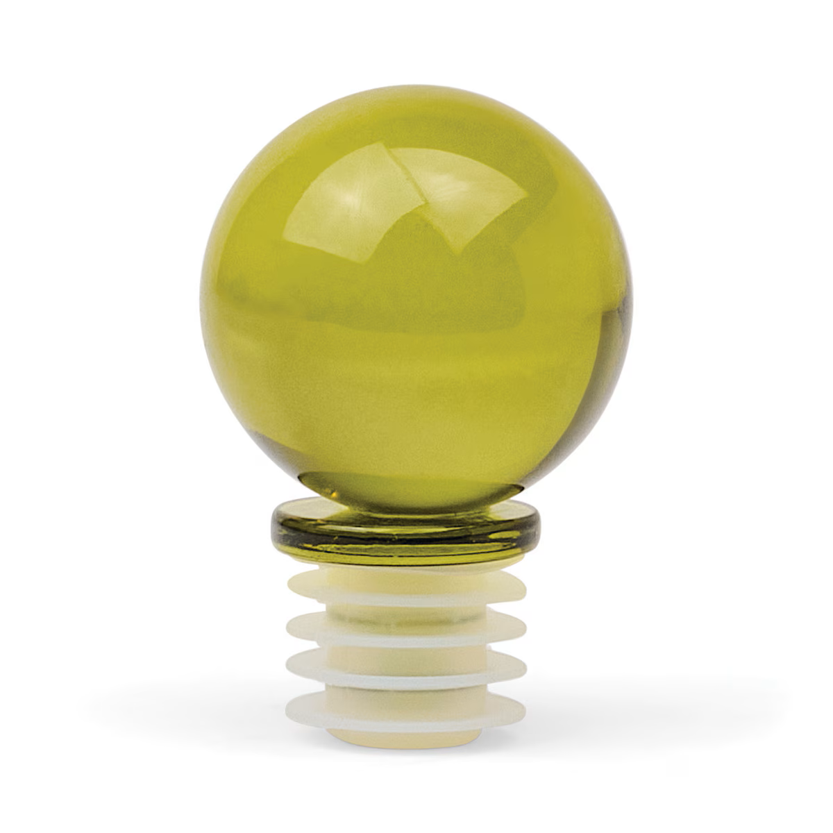 HERE'S HOW THE MOONY GLASS BOTTLE STOPPER - OLIVE