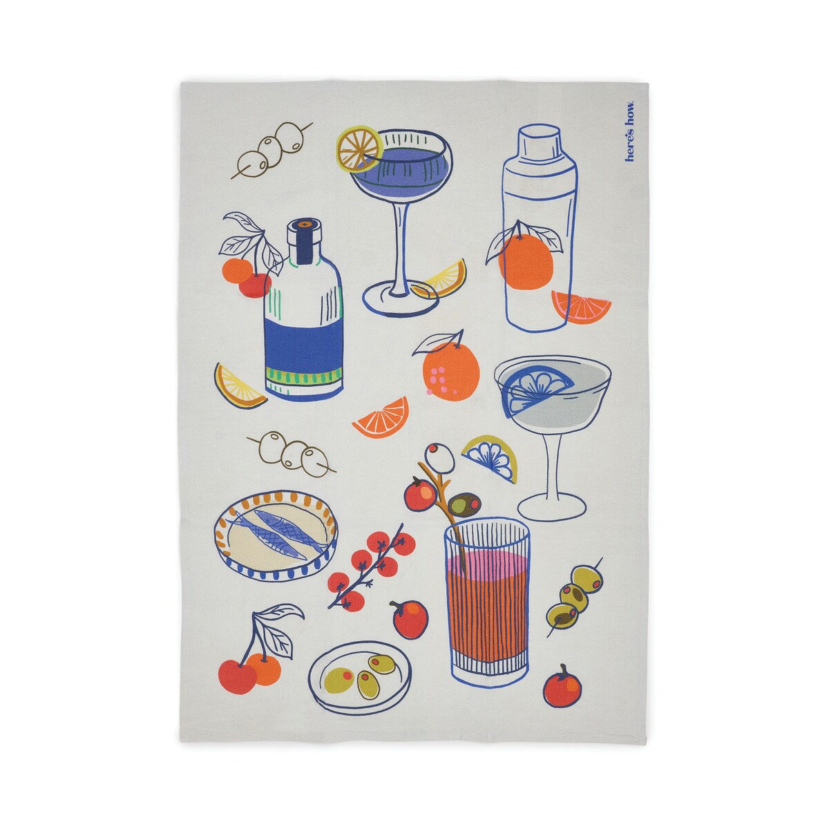 HERE'S HOW THE EMMY TEA TOWEL - COCKTAILS