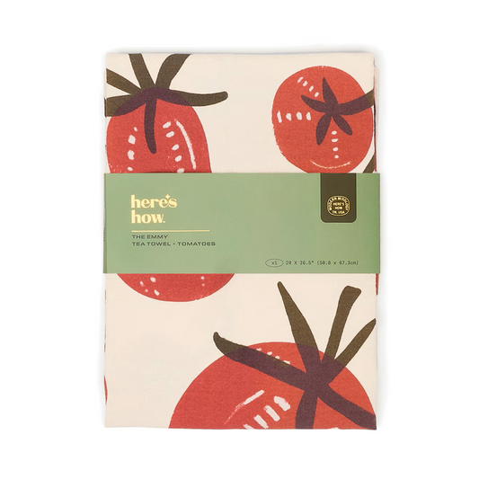HERE'S HOW THE EMMY TEA TOWEL - TOMATOES
