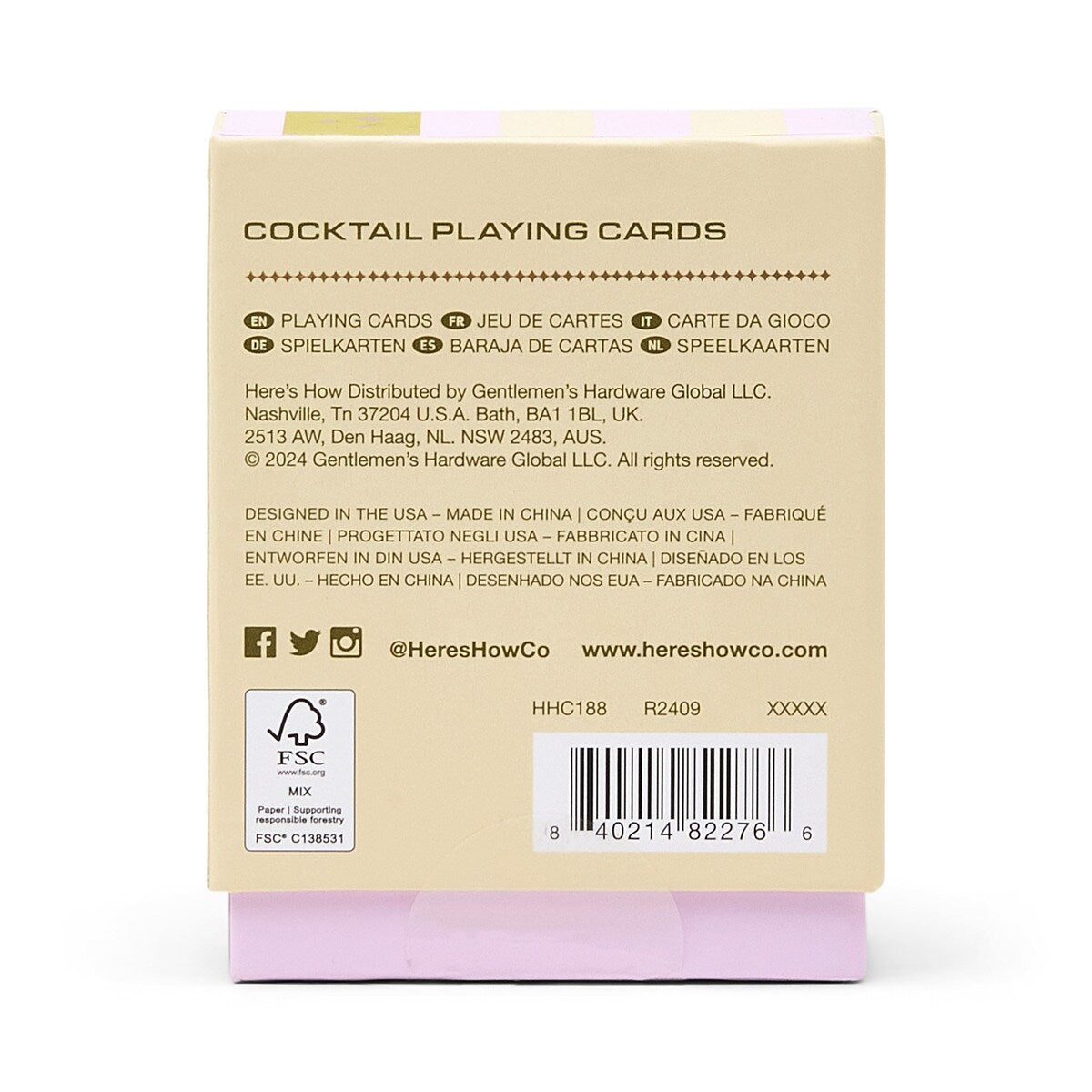 HERE'S HOW COCKTAIL PLAYING CARDS