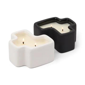 PADDYWAX 2 JIGSAW CANDLES - SALTED AIR & SMOKED WOODS