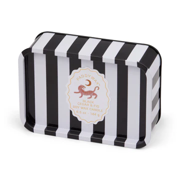 PADDYWAX ADOPO TIN CANDLE - TIGER BLACK CEDAR & FIG
