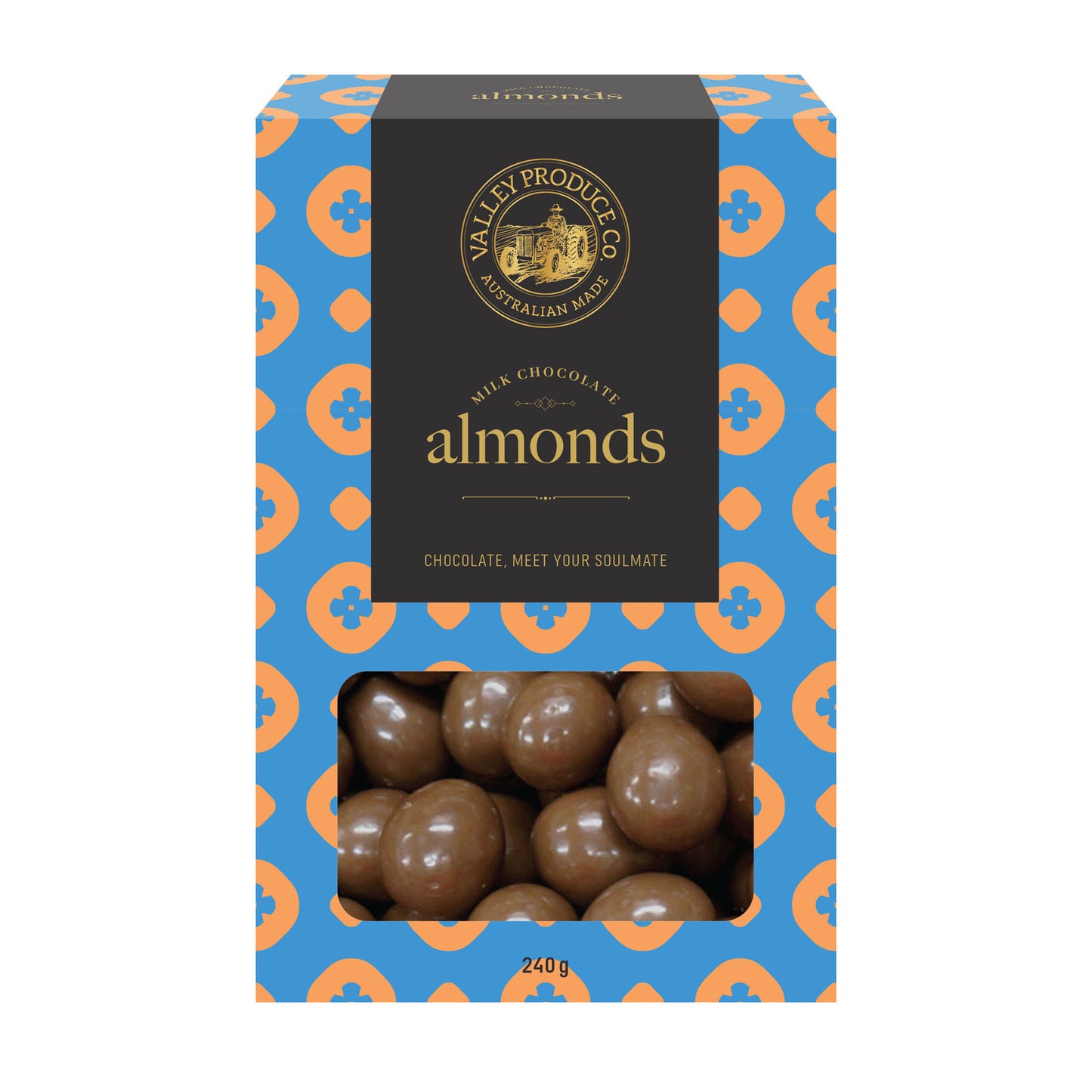 VALLEY PRODUCE MILK CHOCOLATE ALMONDS