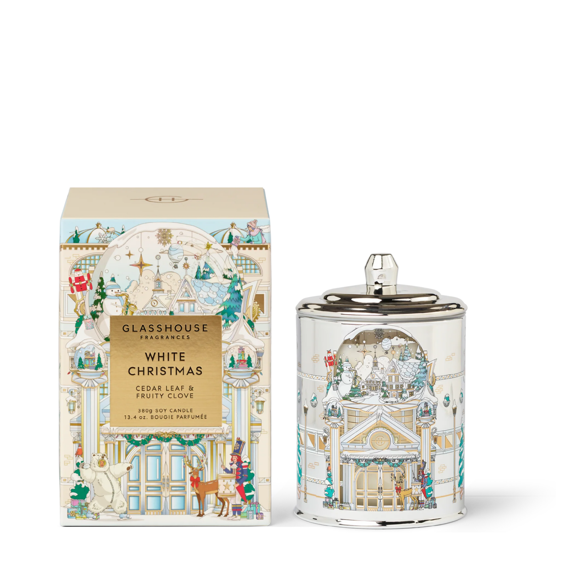 GLASSHOUSE CHRISTMAS CANDLE WHITE CHRISTMAS