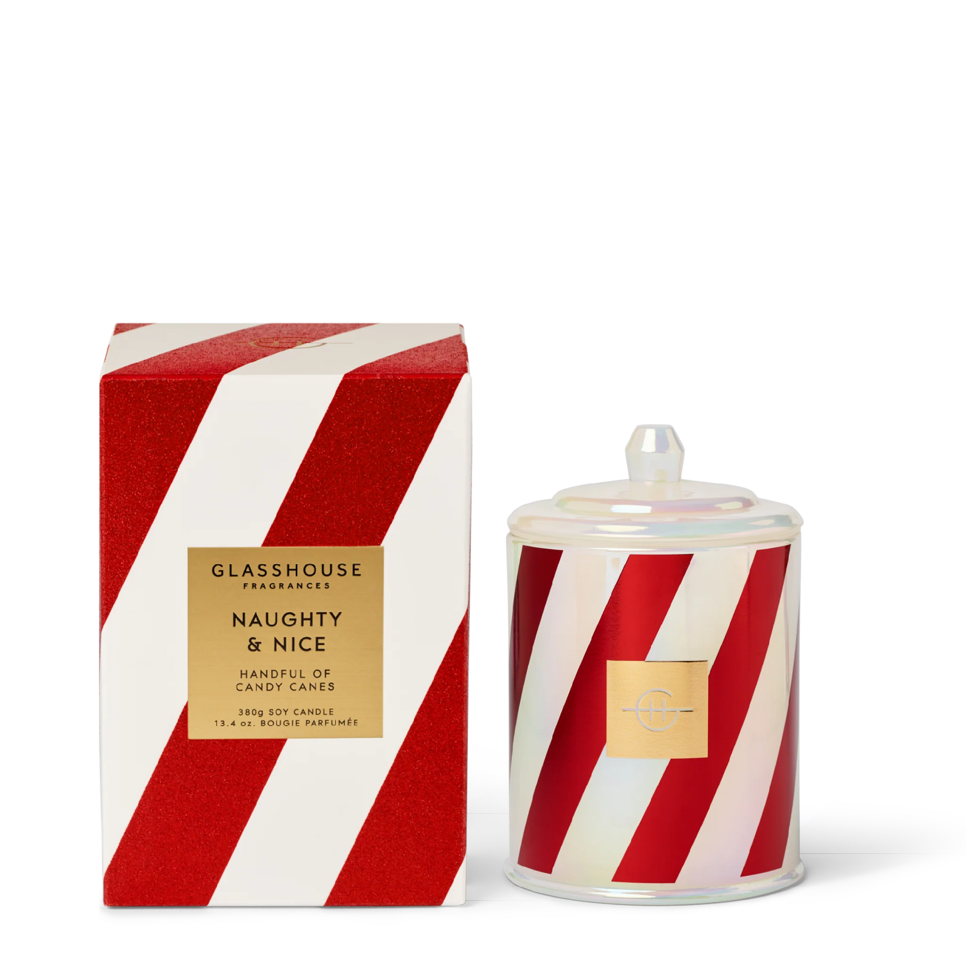 GLASSHOUSE CHRISTMAS CANDLE NAUGHTY & NICE