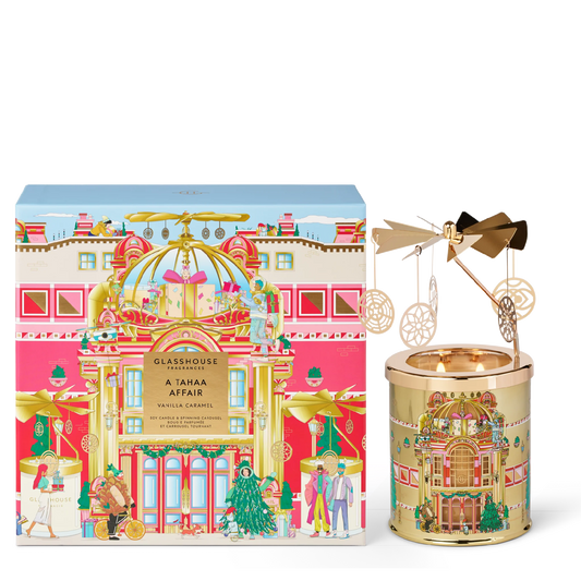GLASSHOUSE CHRISTMAS SPINNING CAROUSEL GIFT SET