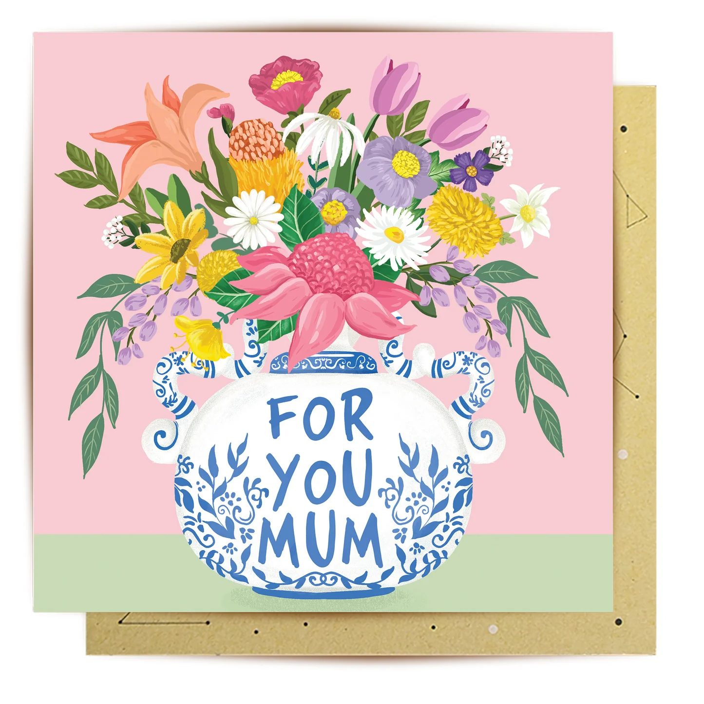 LALA CARD FLOWERS FOR YOU MUM