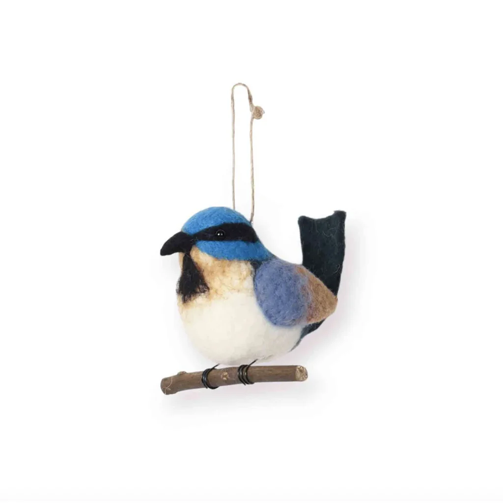 FELT ORNAMENT FAIRY WREN SWING