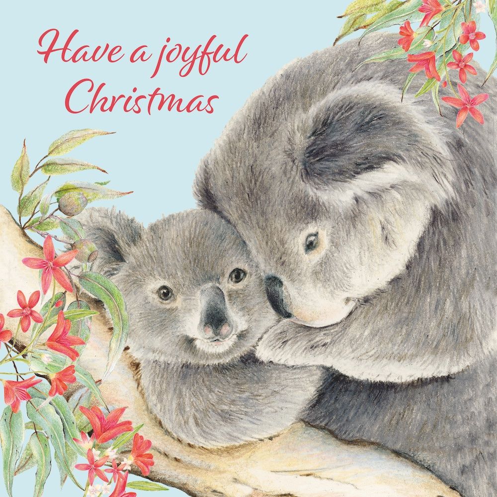 CHARITY CHRISTMAS CARD PACK RSPCA - JOYFUL KOALA