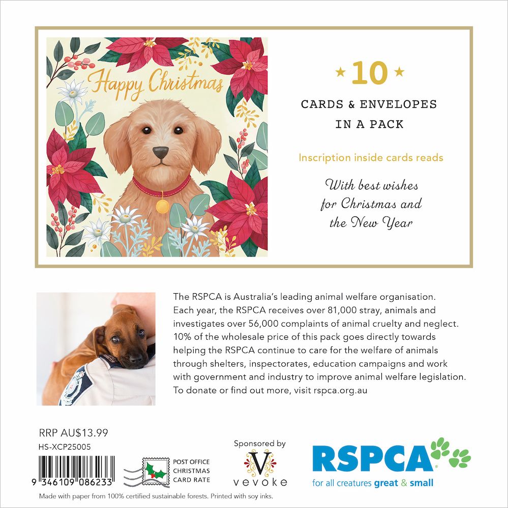 CHARITY CHRISTMAS CARD PACK RSPCA - CHRISTMAS DOG