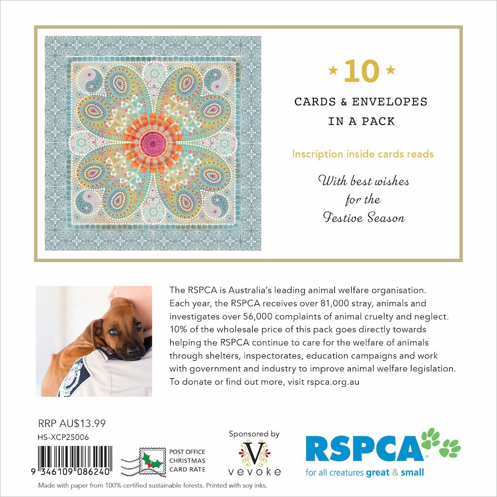 CHARITY CHRISTMAS CARD PACK RSPCA - CHRISTMAS HEART